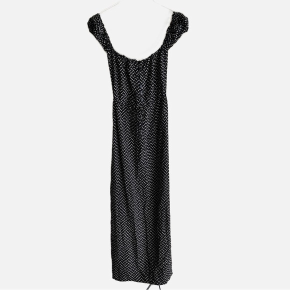 Auguste Leila Button Down Day Dress Size 2 in Black with White Dots - Picture 7 of 9